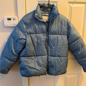 A New Day Sky Blue Puffer Jacket